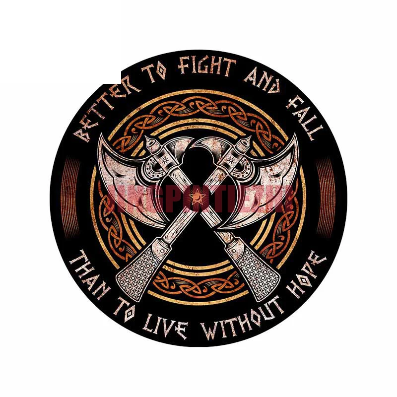

Car Stickers Vinyl Motorcycle Decal Car Window Body Decorative Battleaxes Better To Fight and Fall Snowboard Silhouette