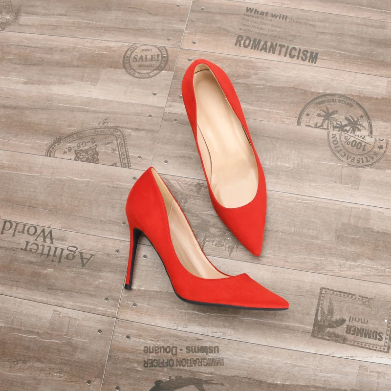 

Heels For women Fashion High Heels Suede Pointed Toe Office Work Lady Girls Shoes Extra Small Size 3 Woman Pumps Plus Size 10 12