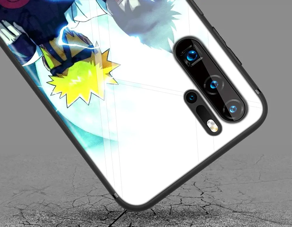 Наруто Мода для huawei P Smart Z Plus P30 P20 Pro P10 P9 P8 Lite Plus супер яркий черный чехол для телефона