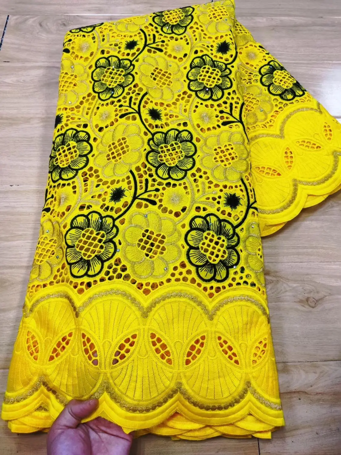 Новинка фиолетовый Дубай 100% хлопок Африканское кружево 2019 Высококачественная