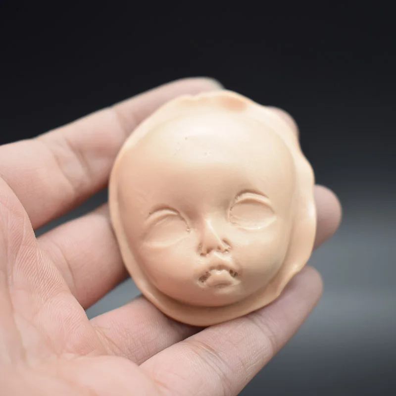 Бетонные силиконовые формы 3D Милый ребенок лицо дизайн DIY помадка торт аниме скульптура BJD кукла голова плесень