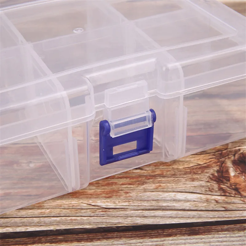 1 шт. Большая пластиковая коробка с 6 сетками простой в использовании и переносной