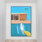 Дэвид хокни репродукции выставка Плакаты и принты картины на холсте искусство стены фотографии для Декор в гостиную Куадрос