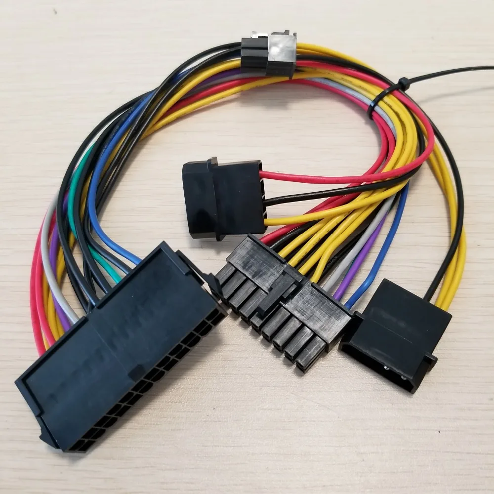 10 шт./лот ATX 24Pin к 18Pin и двойной IDE Molex 6Pin конвертер адаптер Кабель питания Шнур для HP