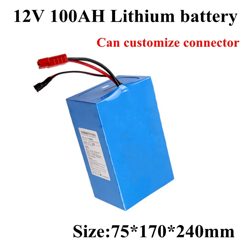 12V 100Ah литиевая батарея с Bms для хранения солнечной энергии домашнего караван UPS