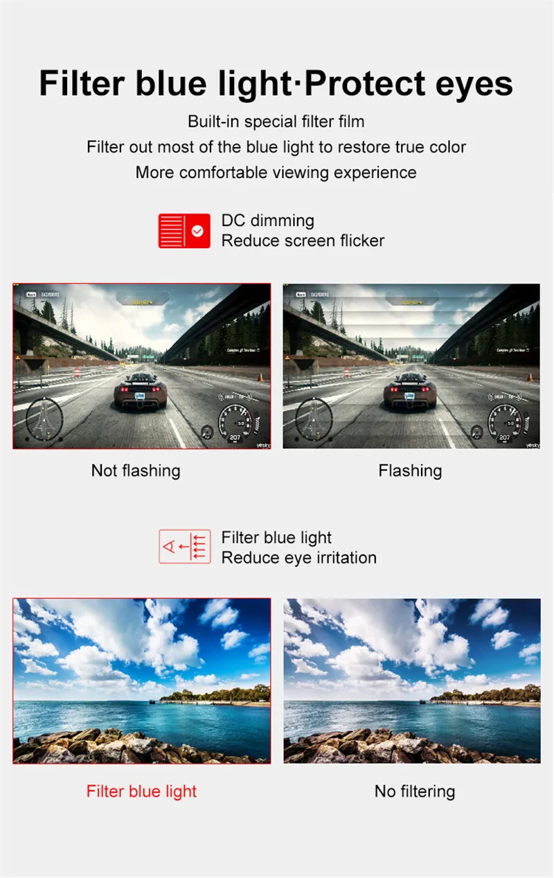 G-STORY 13,3 ”QHD 4K Портативный игровой монитор для ухода за глазами Hdmi для ноутбука, телефона, Xbox, переключателя и Ps4 портативный игровой ЖК-монитор