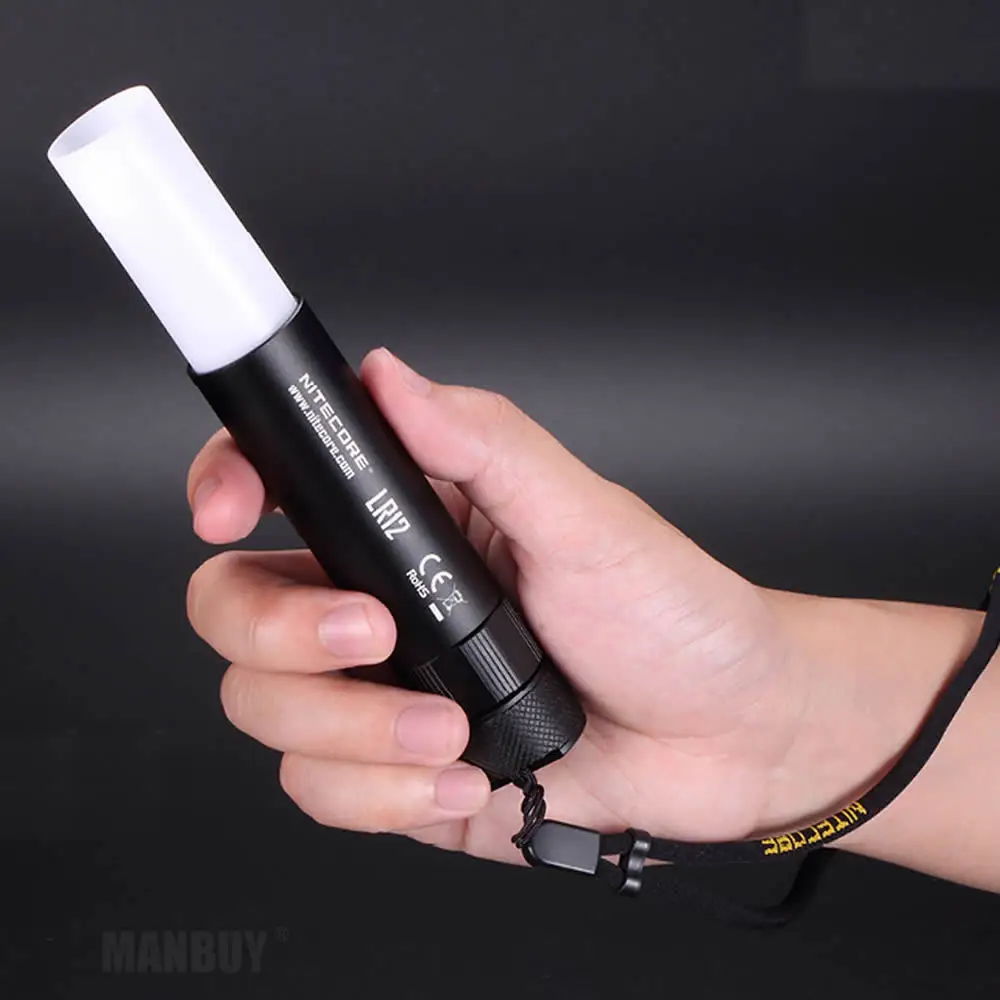 NITECORE LR12 CREE XP L HD V6 светодиодный 1000 люмен выдвижной диффузор позволяет 2 в 1 дизайн