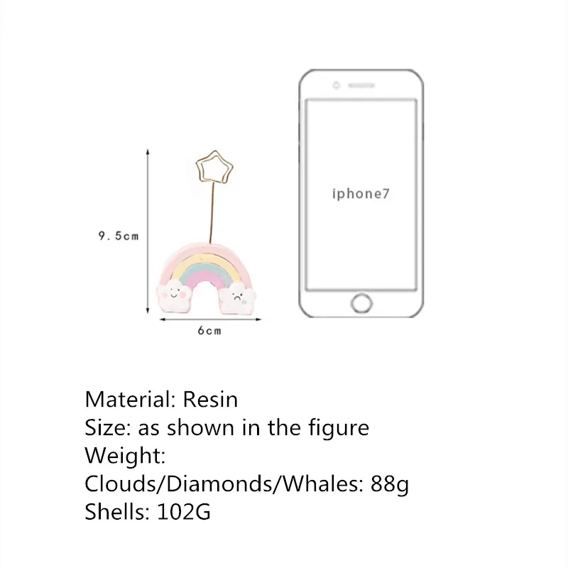 Милый мультяшный Железный зажим для фотографий из смолы креативный мини-корпус