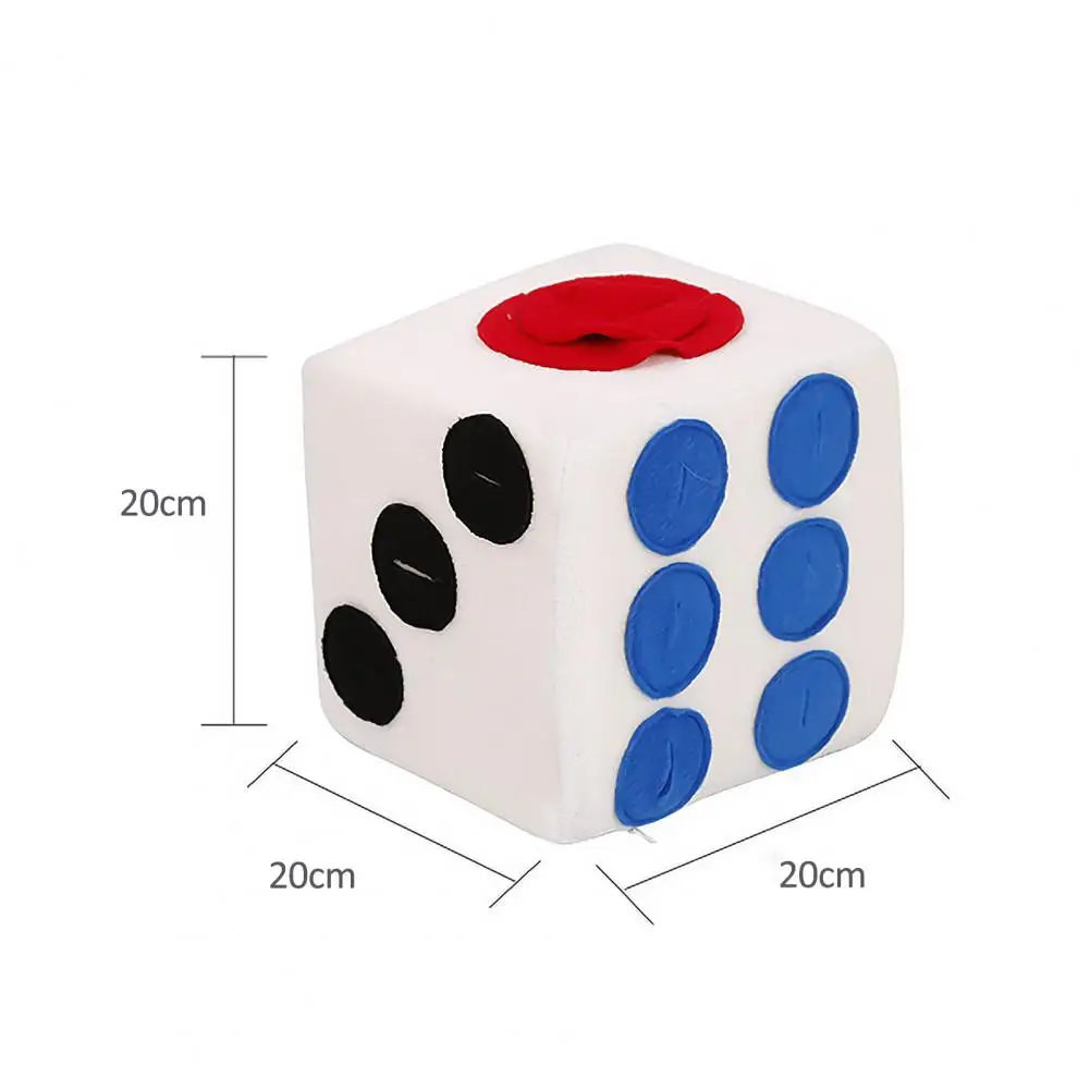 

Dog Soft And Comfortable Colored Dice Shape Smelling Training Interactive Creative Toys Decorations White Simulation Accessories