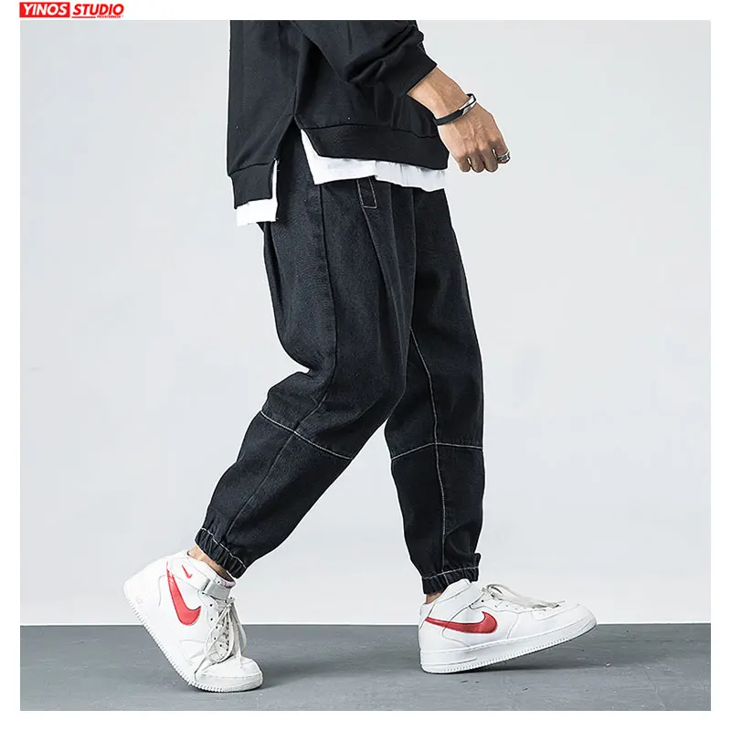 Прямая поставка мужские однотонные уличные штаны с карманами рваные джинсы