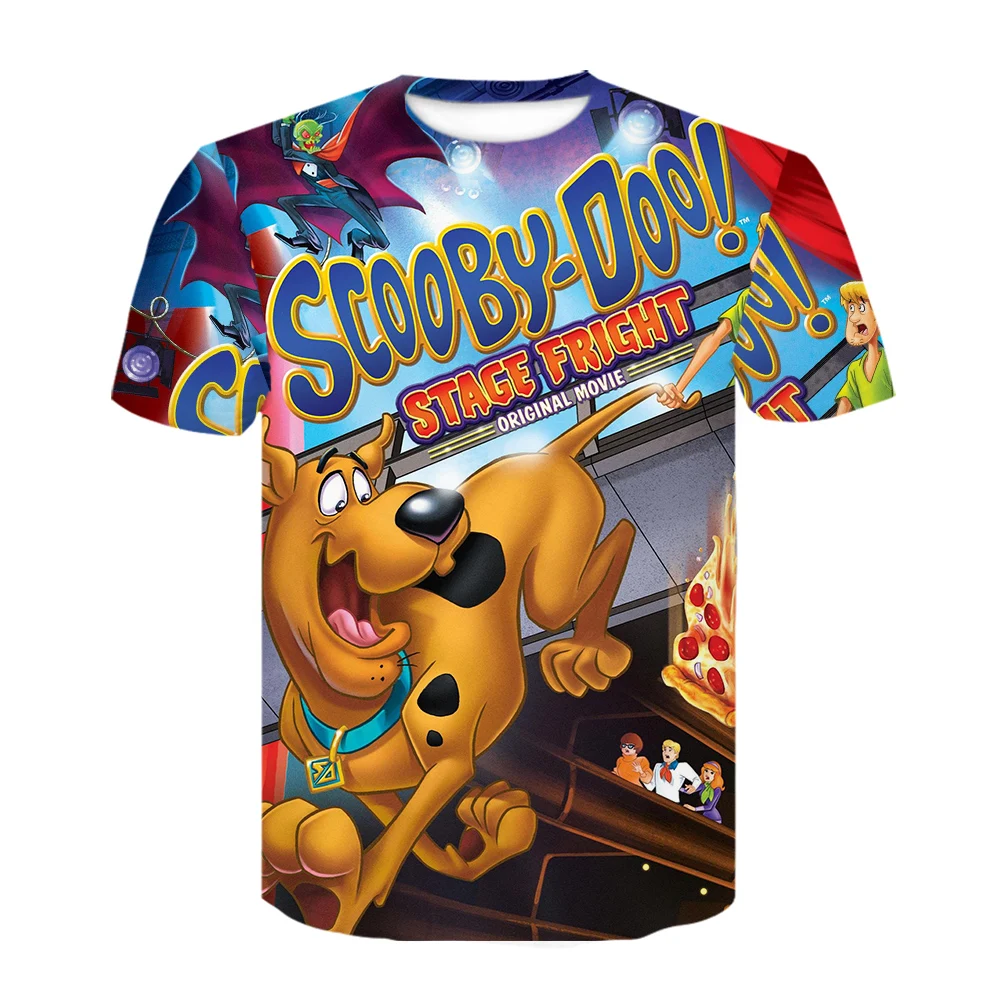 Футболка Scooby Doo с 3d принтом модные классические футболки рисунком аниме Детские