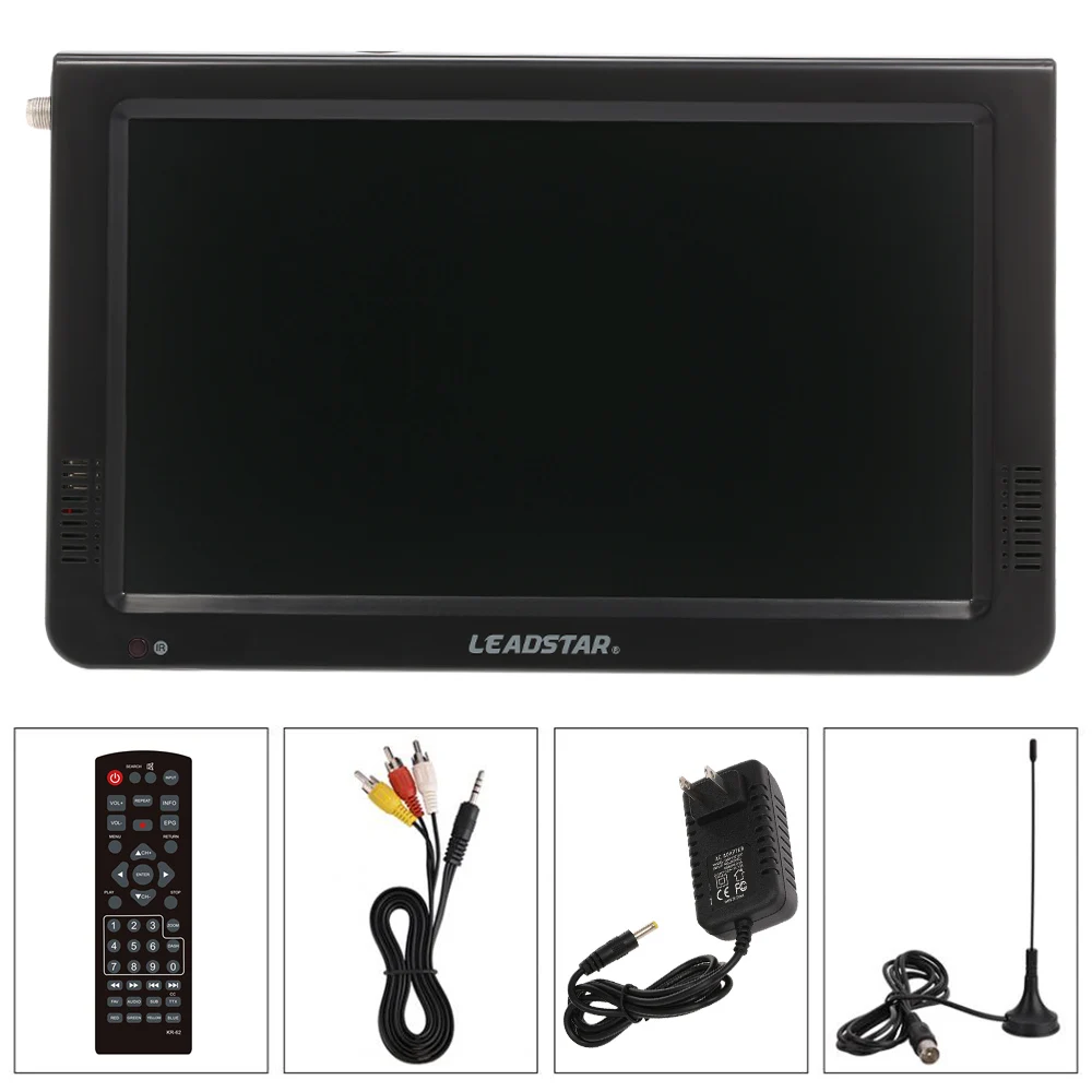 10 дюймов Портативный мини ТВ цифровой ATSC TFT HD Экран Freeview LED видео плеер для