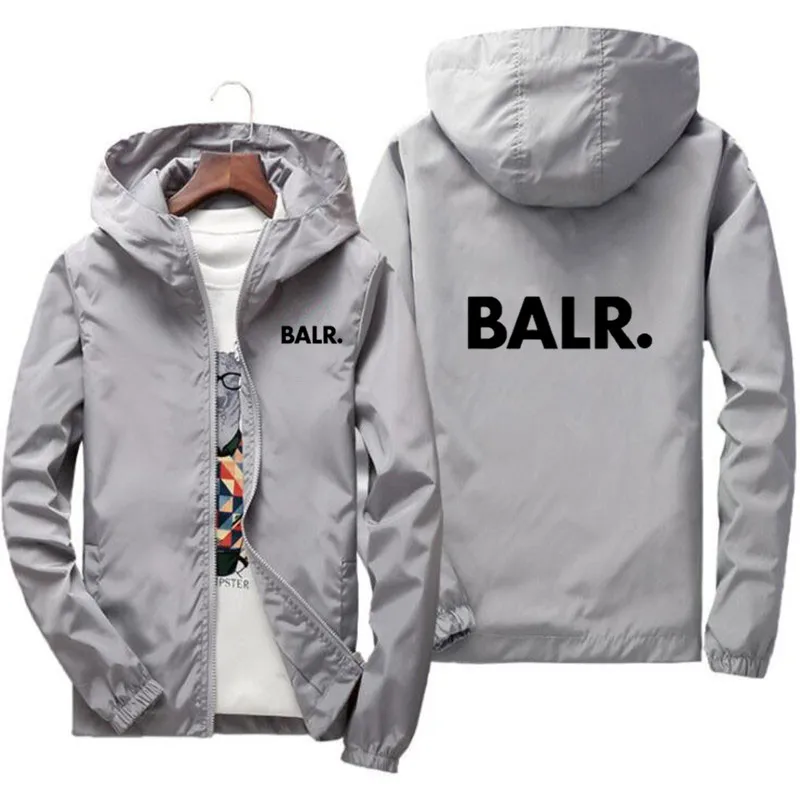 

Fashion BALR Sports Running Jacket Men'S Casual Jacket Spring And Autumn Bomber Jacket Hooded Windbreaker Sun Protection Jacket