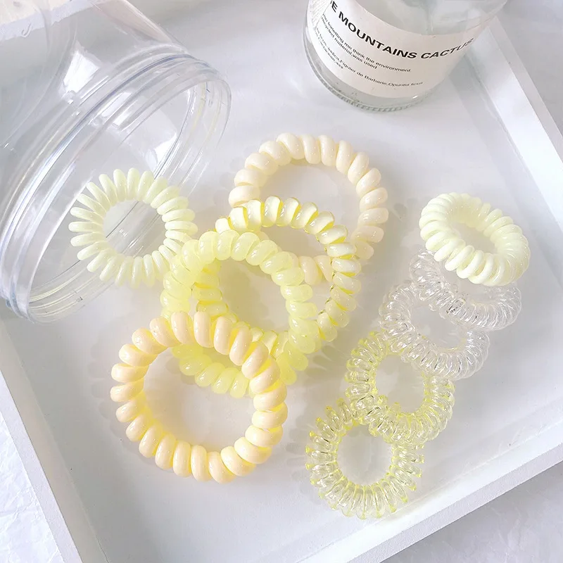 

5pcs/Set Women Colorful Telephone Line Elastic Hair Bands Ponytail Holder Scrunchie Tie Gum Fashion Hair Accessories Headwear