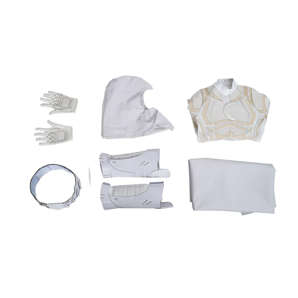 Adult Men Moon Superhero knight Marc Battle suits Cosplay Costume Halloween Masquerade Party Suit