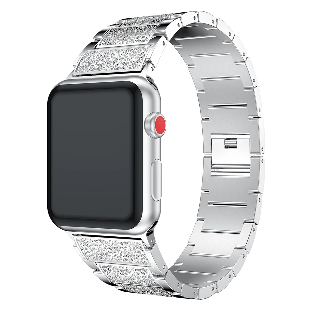Для Apple Watch серии 4/3/2/1 браслет 40 мм 38 42 44 мужчин женщин металлический ремешок для