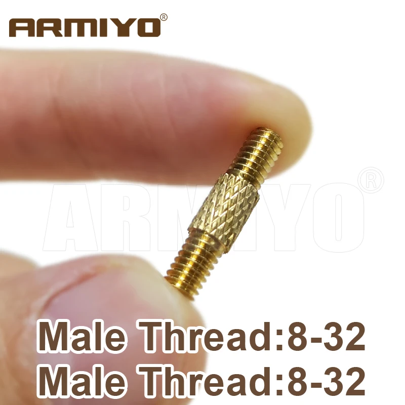 Armiyo 2 шт./лот твердая латунная наружная резьба 8 32 / M3 5 40 конверсионный адаптер для