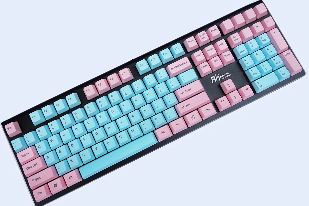NPKC OEM PBT Keycaps сине-розовый смешанный ANSI вариант раскладки 61 Ключ 87 ключей 108 клавиш для Cherry MX переключатели механической клавиатуры