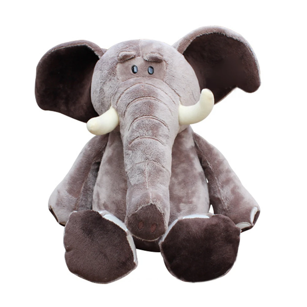 

25cm Plush Stuffed Elephant Toy Baby Doll Soft Pillow Bed Decor Present for Kids Boys Girls Gifts Education Toys