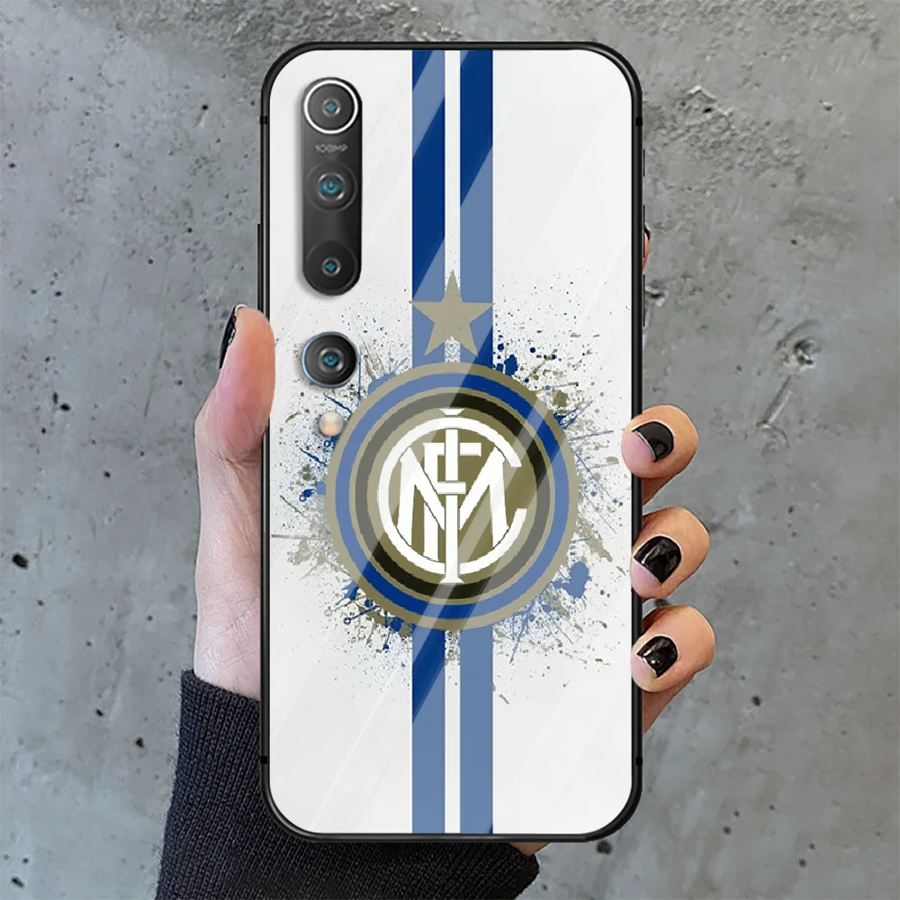 

Inter Club Football Phone Tempered Glass Case Cover for Xiaomi Mi A MAX X POCO M Note 3 9 10 11 i T Pro Lite Fashion Cover Black