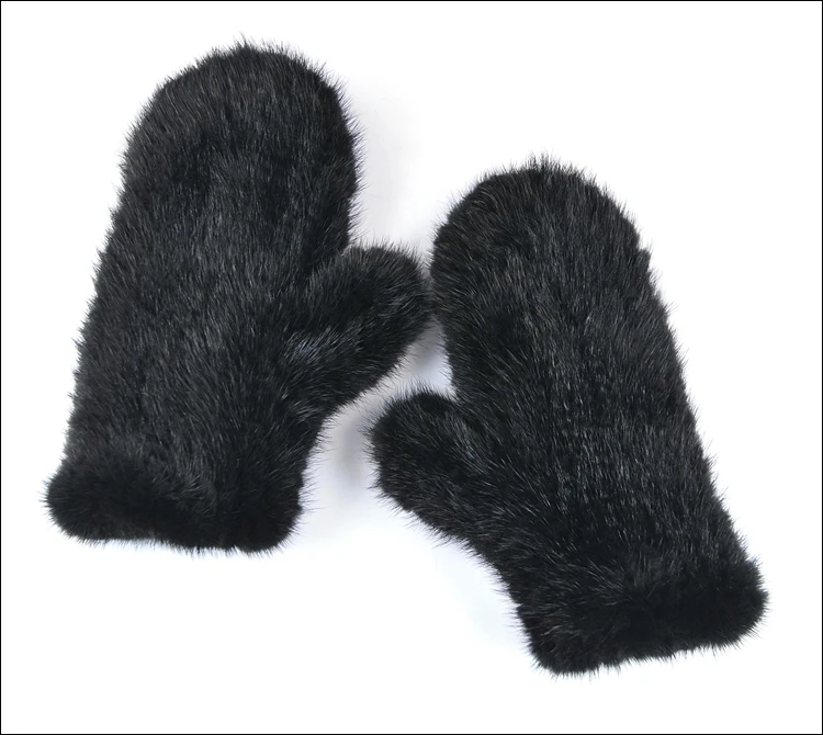 Genuine Mink Fur Gloves Mitten New Design For Winter 6colors