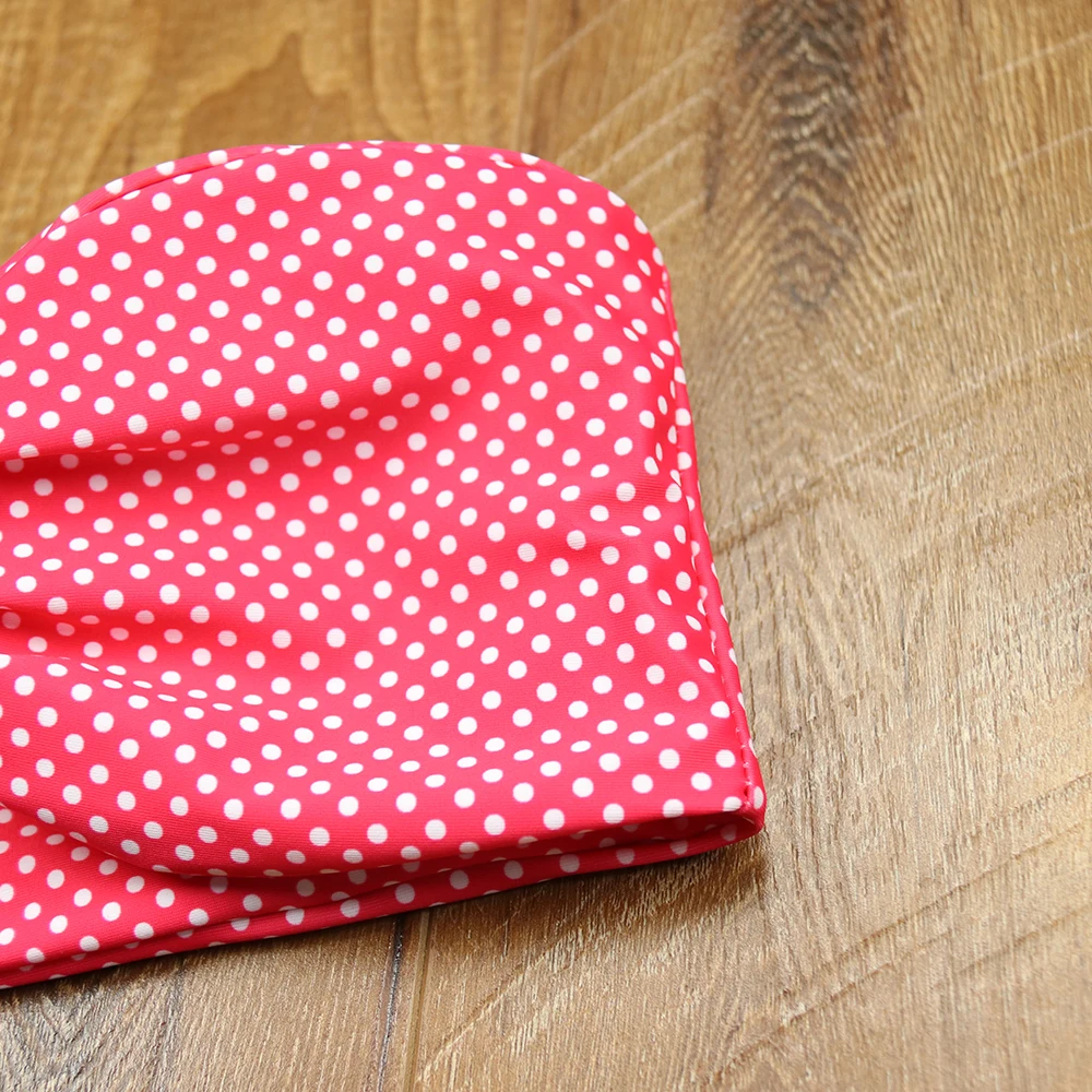 Купальник женский в горошек комплект бикини с чашками пуш-ап открытыми плечами