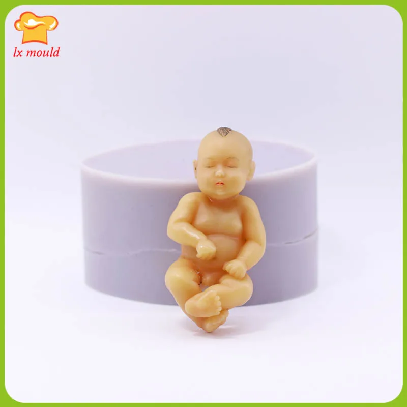 

LXYY New 2 Pieces of Silicone Sugar Flower Craft Mould Soft Pottery Cake Decoration Tools 3D Mini Baby Molds
