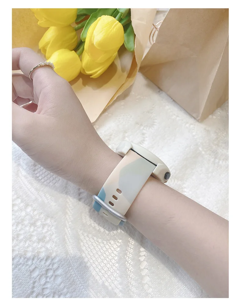 22mm 20mm Morandi Liquid Silicone strap for Samsung Galaxy watch 5/4 46mm/Active 2 42mm/Huawei watch GT GT2 for Amazfit Bip band