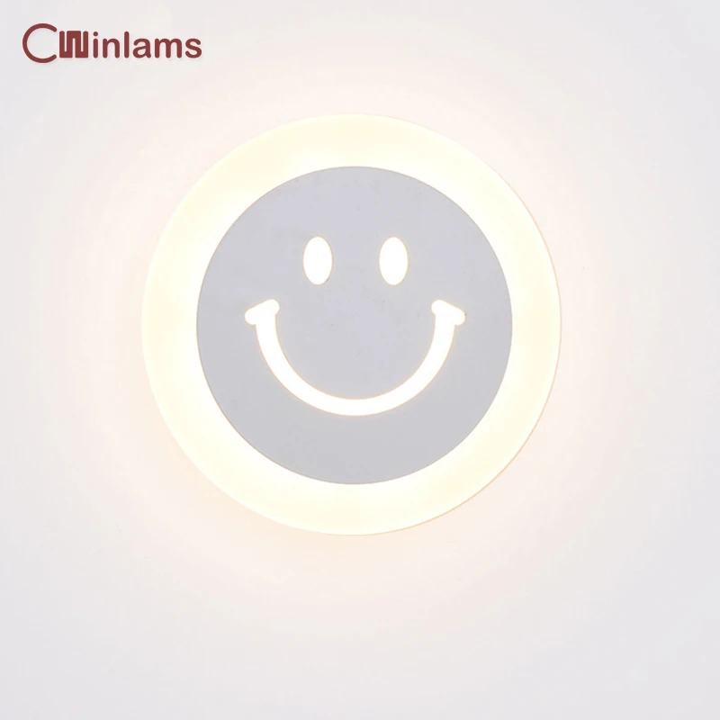 Светодиодсветильник стая креативная ультратонкая настенная лампа со смайликом