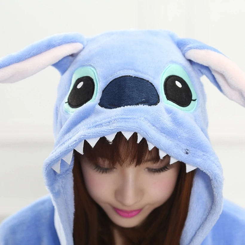 Кигуруми Стич комбинезон пижамные комплекты Костюм Животного Пижамы унисекс