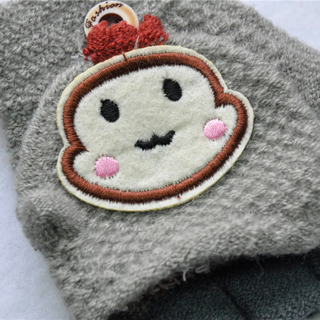 Детские зимние перчатки детские для мальчиков и девочек теплые митенки вязаные