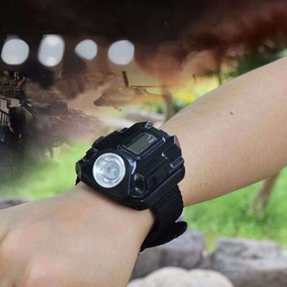 

LED Rechargeable Wrist Flashlight Multifunction EL Backlight Watch Compass Outdoor Survival Tools Cycling Campig Equipamiento