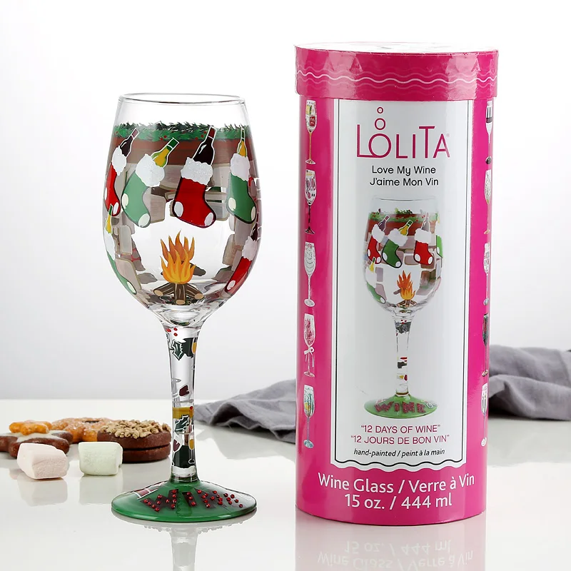 Ограниченный Рождественский подарок бокал для вина искусственный ручная
