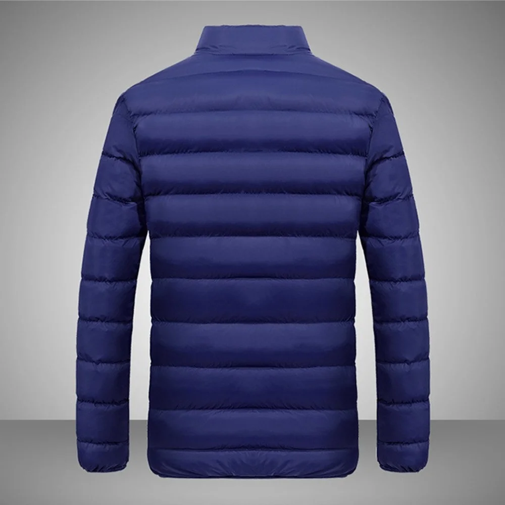 Covrlge Winter Jacket Men 2019 Fashion Stand Collar Male Parka Jacket Mens Solid Thick Jackets Coats Man Winter Parkas MWM069