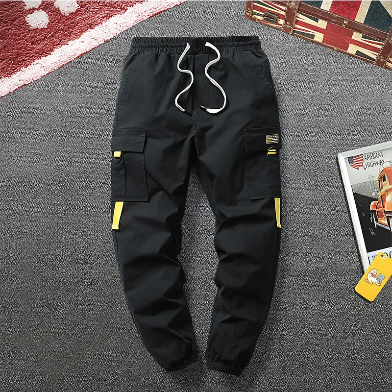 

Baggy 9XL Plus Size Cargo Pants Men Big Size Joggers Sweatpants Fashion Casual Trousers Elastic Waist Loose Pocket HX604