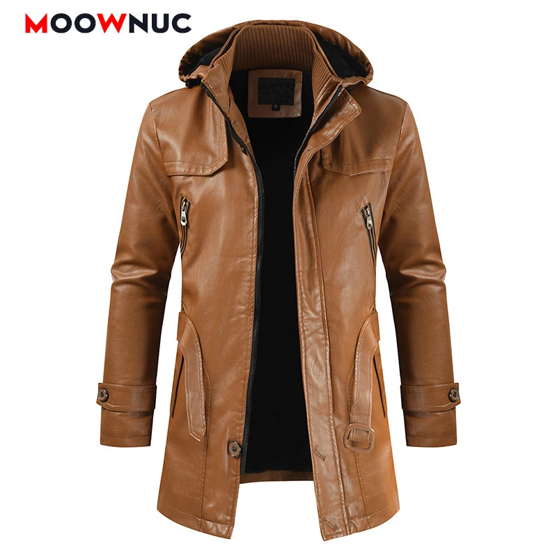 Модные пальто из искусственной кожи куртка для мужчин ветрозащитная утолщенная