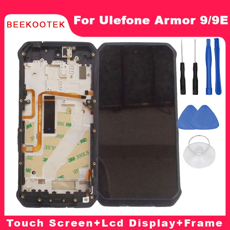 

Новый оригинальный Ulefone Armor 9 ЖК-дисплей и сенсорный экран + рамка + Распознавание отпечатков пальцев в сборе, замена для Ulefone Armor 9E Phone