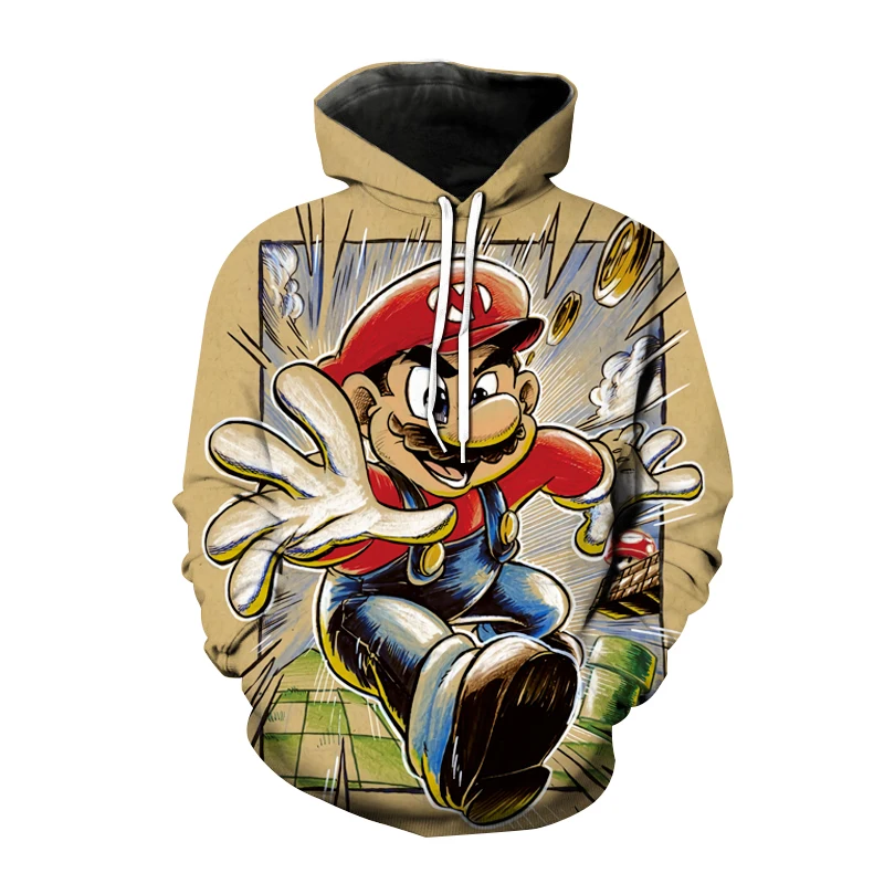 

2021 Spring and Autumn Boys Girls Hooded Sweatshirt Cartoon Harajuku 3D Print Street Hippie Winter Couple Anime Black Hoodie