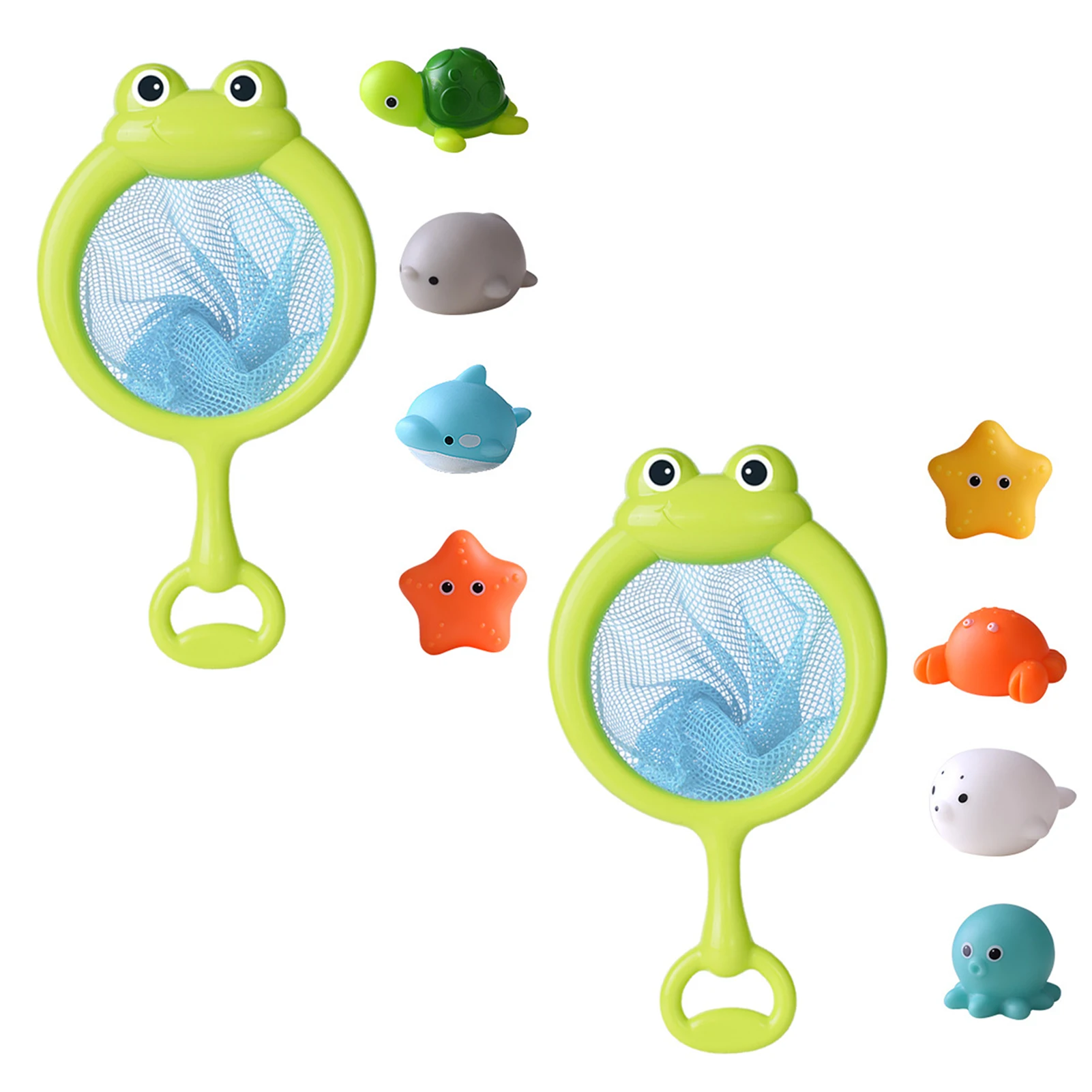 

5 Pcs/set Baby Cute Animals Bath Toy Swimming Water Toys Soft Vinyl Float Induction Light Up Kids Wash Play Funny Gift