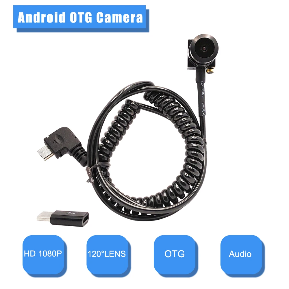 

HD 1080P Android OTG Camera 2.0MP 120Â° Wide Angle Mircro USB Mini Camera OTG External Camera For Use Mobile Phone Android