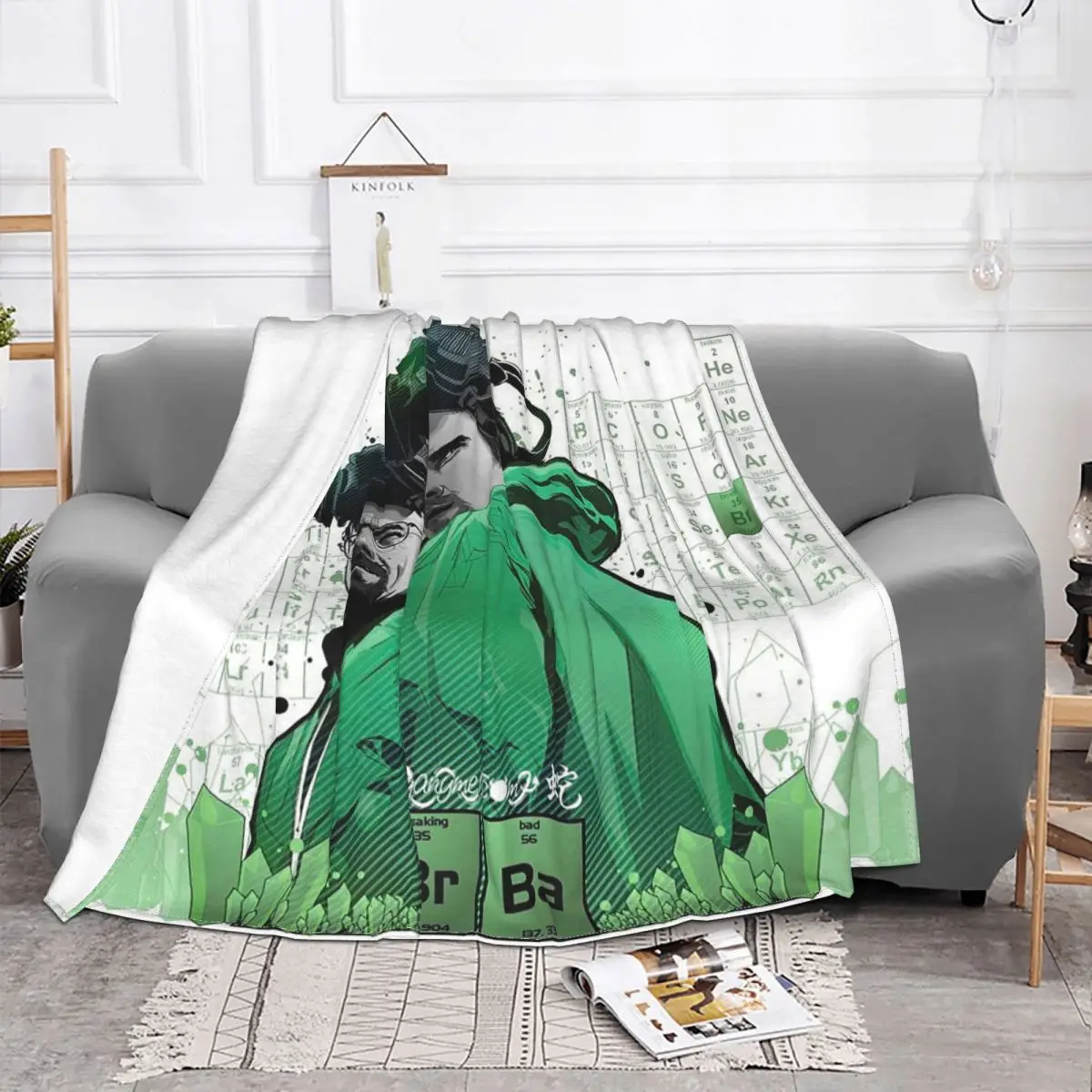 Флисовое плюшевое одеяло Breaking Bad Уолтер белый коралловый флис Jesse Pinkman Chemical для