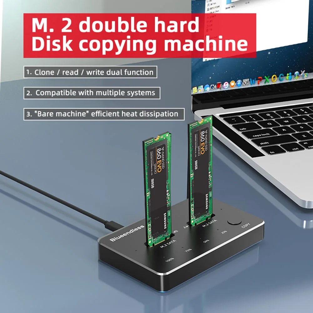 Blueendless USB 3 1 корпус для твердотельного накопителя с двумя отсеками док станция