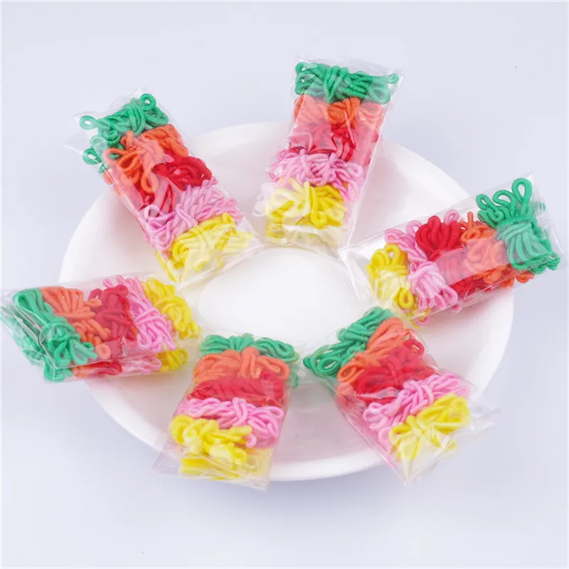 Оптовая продажа 300 шт красочные детские держатели для волос милые резиновые