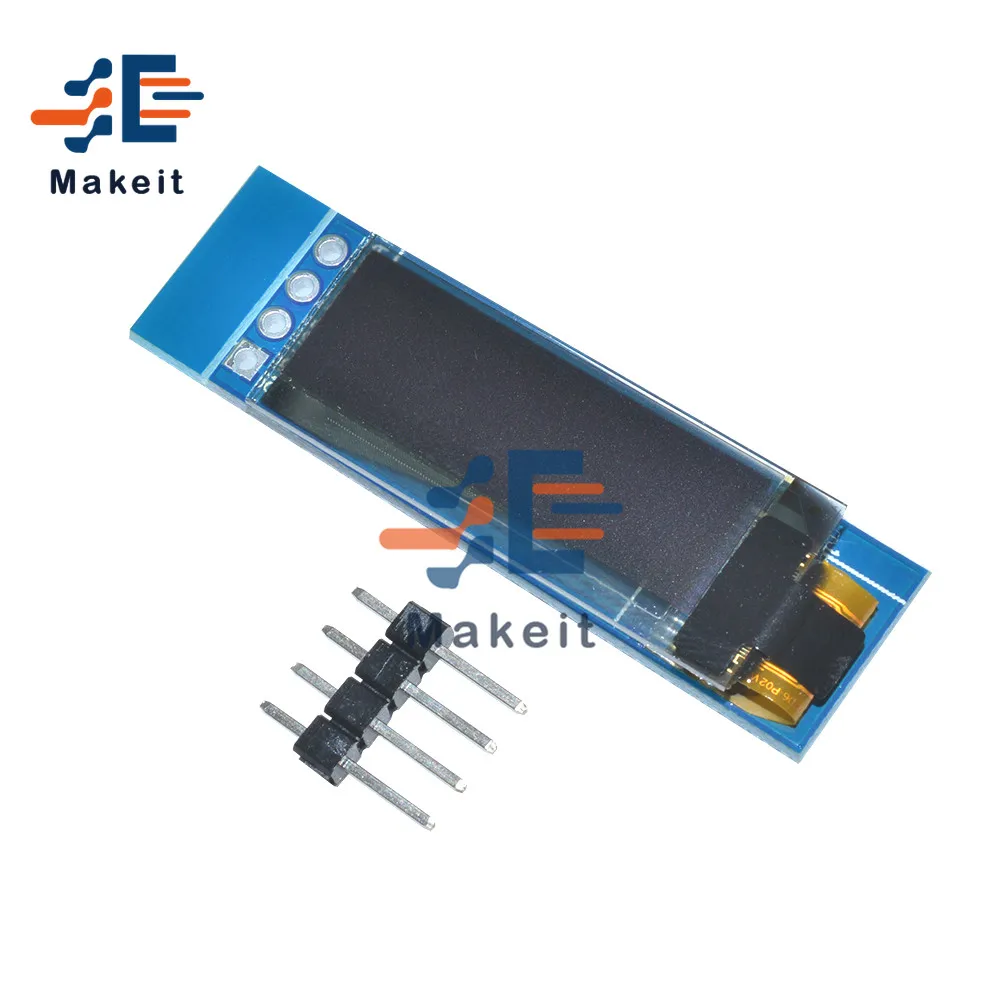 Модуль OLED дисплея 0 91 дюйма 4 контакта 128x32 IIC I2C серийный синий белый SSD1306
