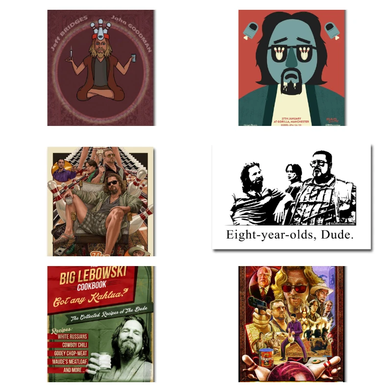 Настенная Картина на холсте большие Lebowski Горячие кино плакаты стену картины