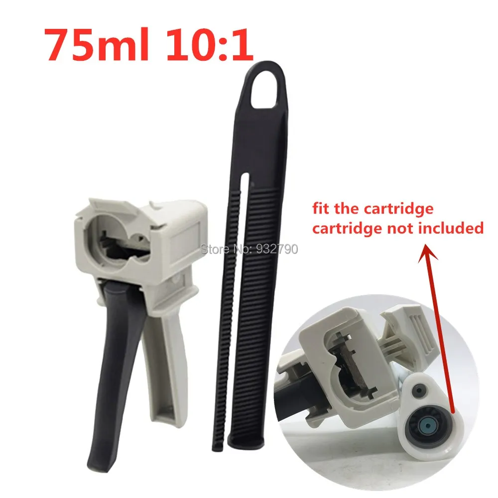 

50ml/75ml 1:1/1:2/10:1/1:10 Manual Epoxy Applicator Gun Dual Component Glue Adhesive Cartridge Applicator Caulk Gun Caulking Gun