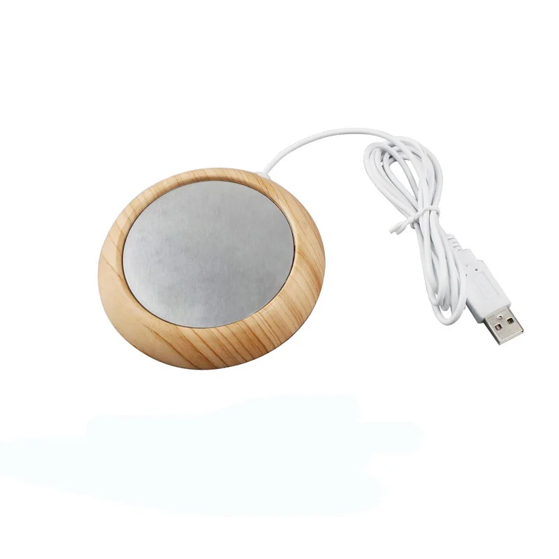 Portable USB Electric Keep Drink Warm Heater Cup Warmer Wood/Marbled Color Tea Coffee Beverage Heating Pad Mat Mugs | Дом и сад