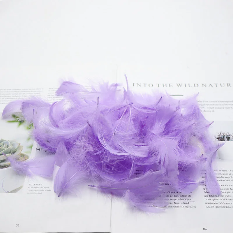 purple 100 шт./упак. красочные перья страуса, подарочная упаковка, Материал коробка наполнитель расходные материалы для рукоделия, свадьбы, дня рождения, декоративные аксессуары для вечеринок - Цвет: purple