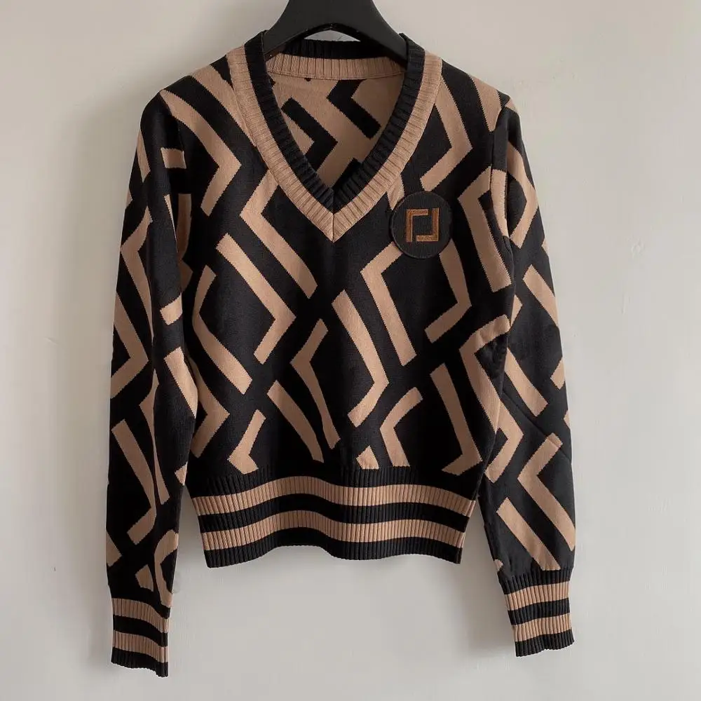 

women Autumn winter sweater letter printed Classic design wool women's sweater fashion designer pullover tops
