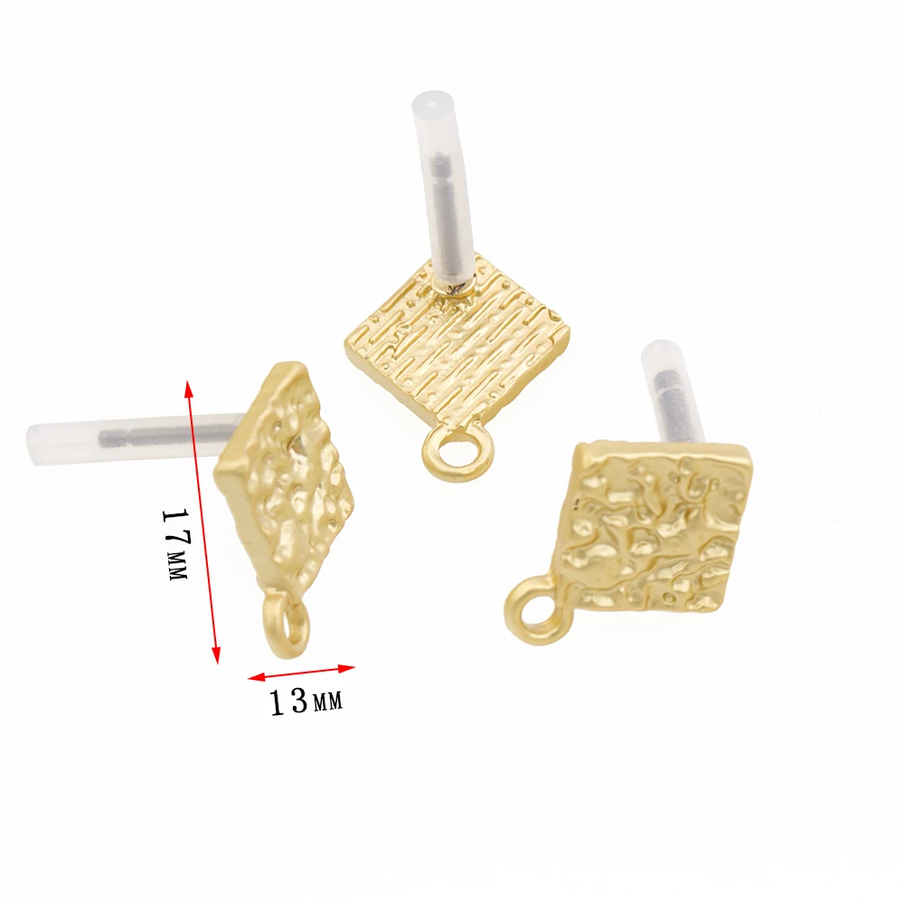 

10pcs DIY Earrings Connectors Handmade Matt Gold Color Earrings Hook Earring Settings Earrings Base for Jewelry Making Findings